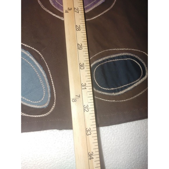 Boden Womens Brown A-Line Skirt Size 8R Polka Dot Applique Side Zip Cott… - Picture 9 of 9